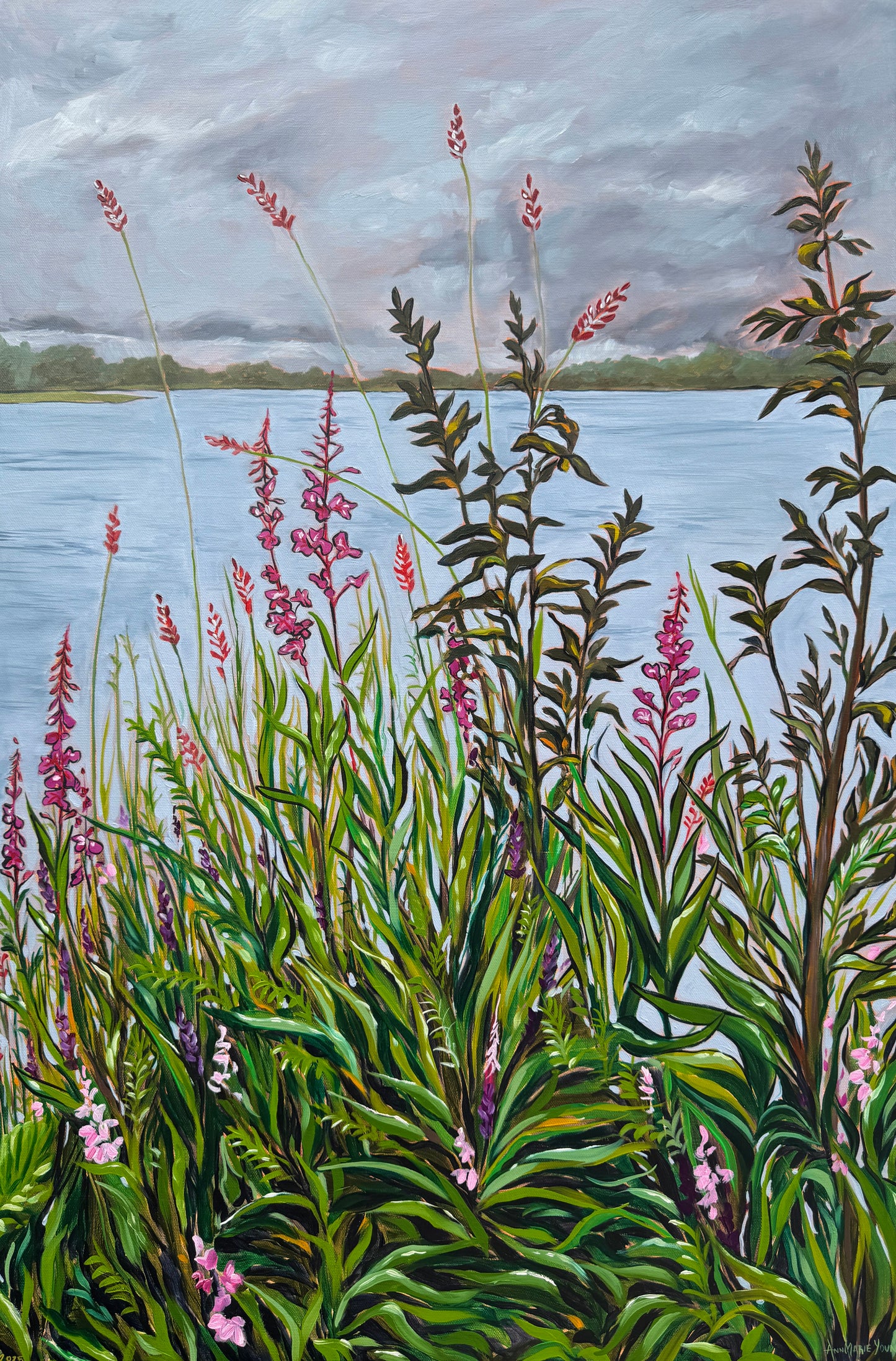 ORIGINAL "Fireweed Fluster" 24x36 in