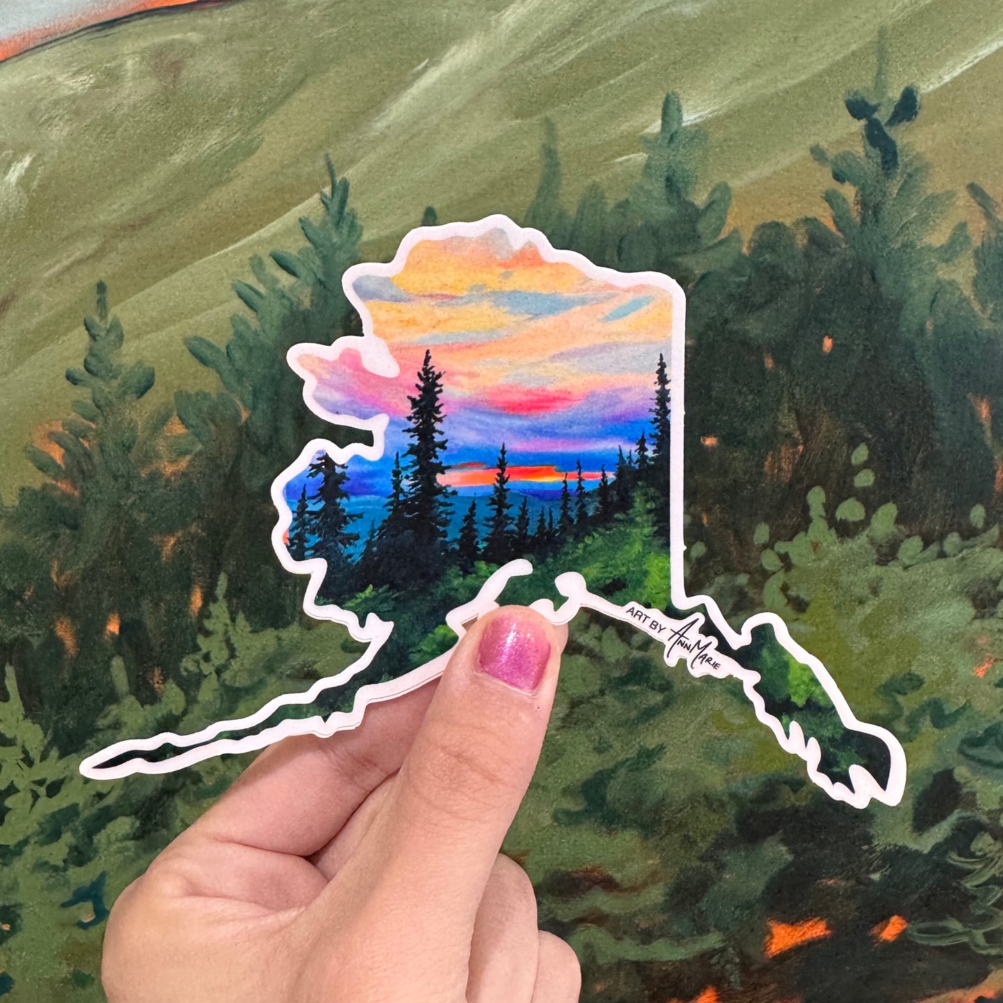 Alaska Sunset Sticker