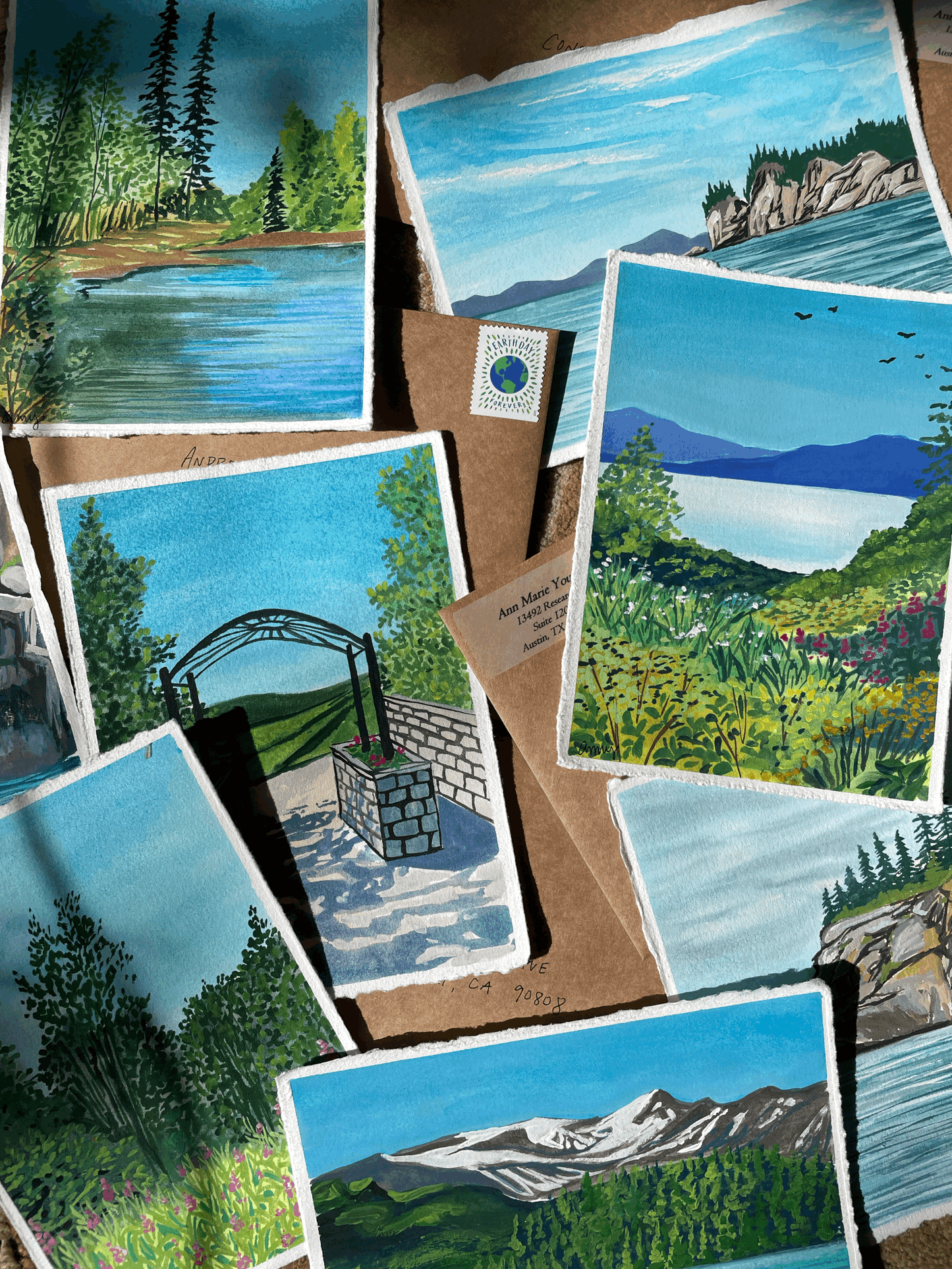 Hand-painted Alaska Postcard 2025