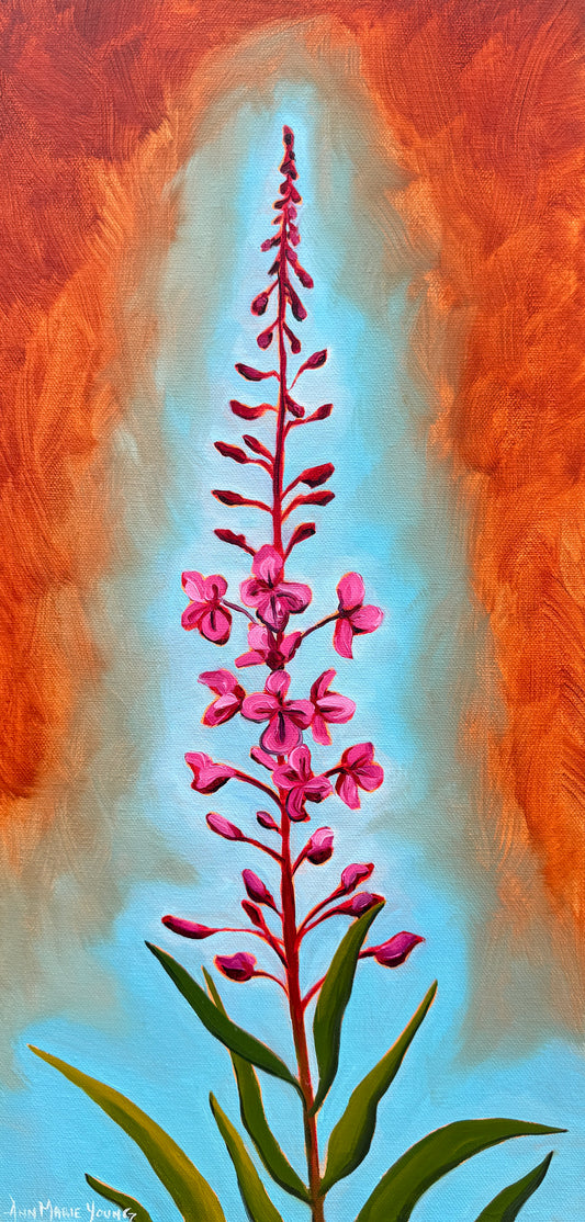 ORIGINAL "Fading Fireweed" 10x20 in