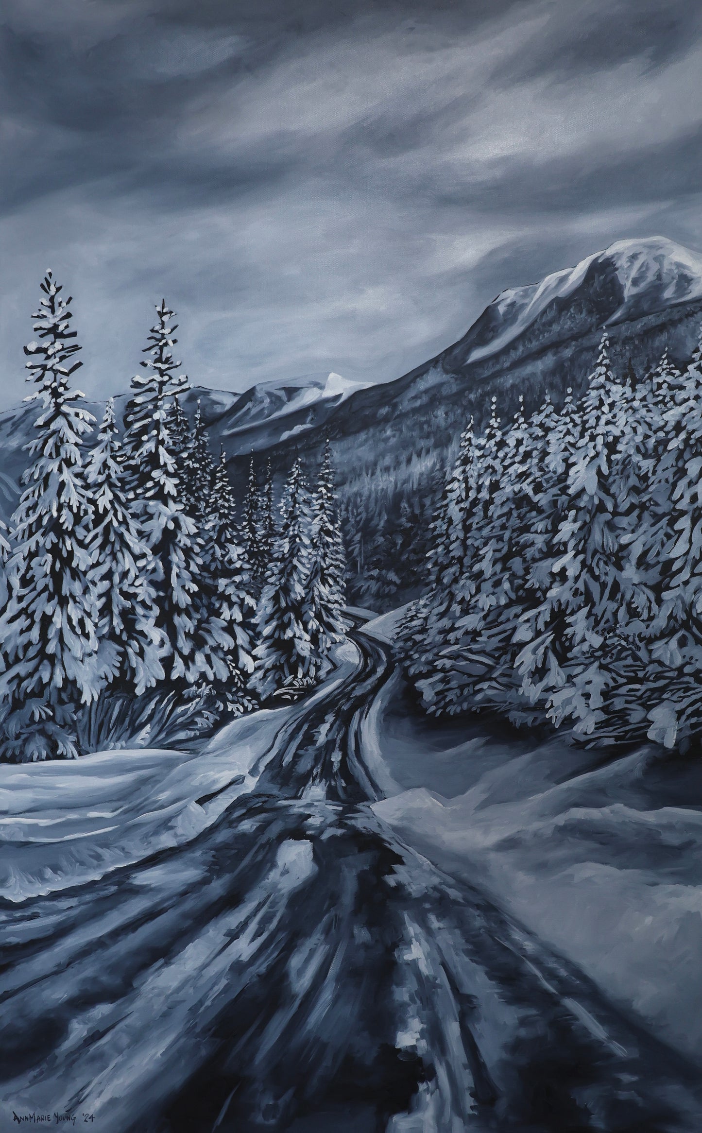 ORIGINAL "Gray Days" 30x48 in