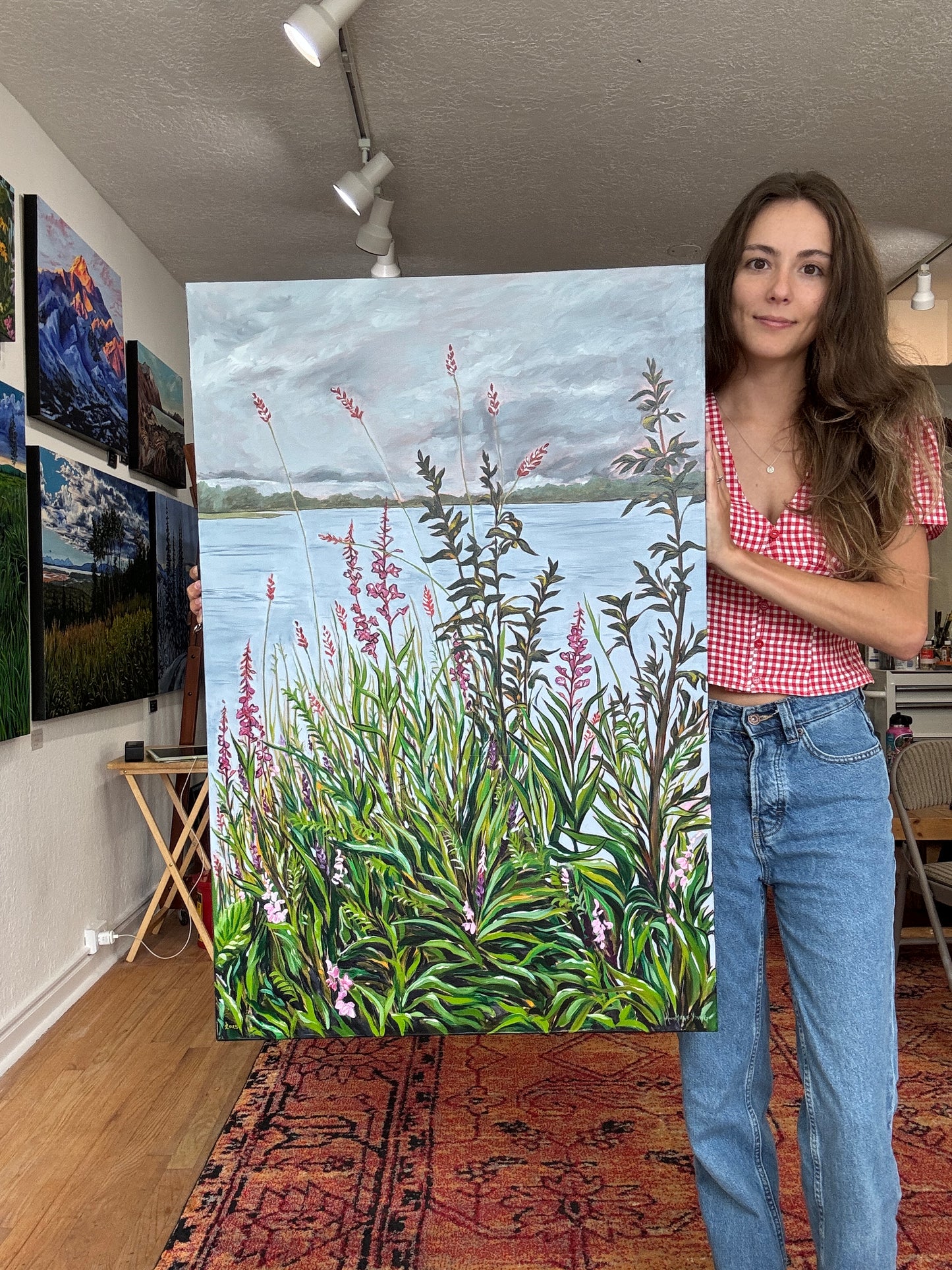 ORIGINAL "Fireweed Fluster" 24x36 in