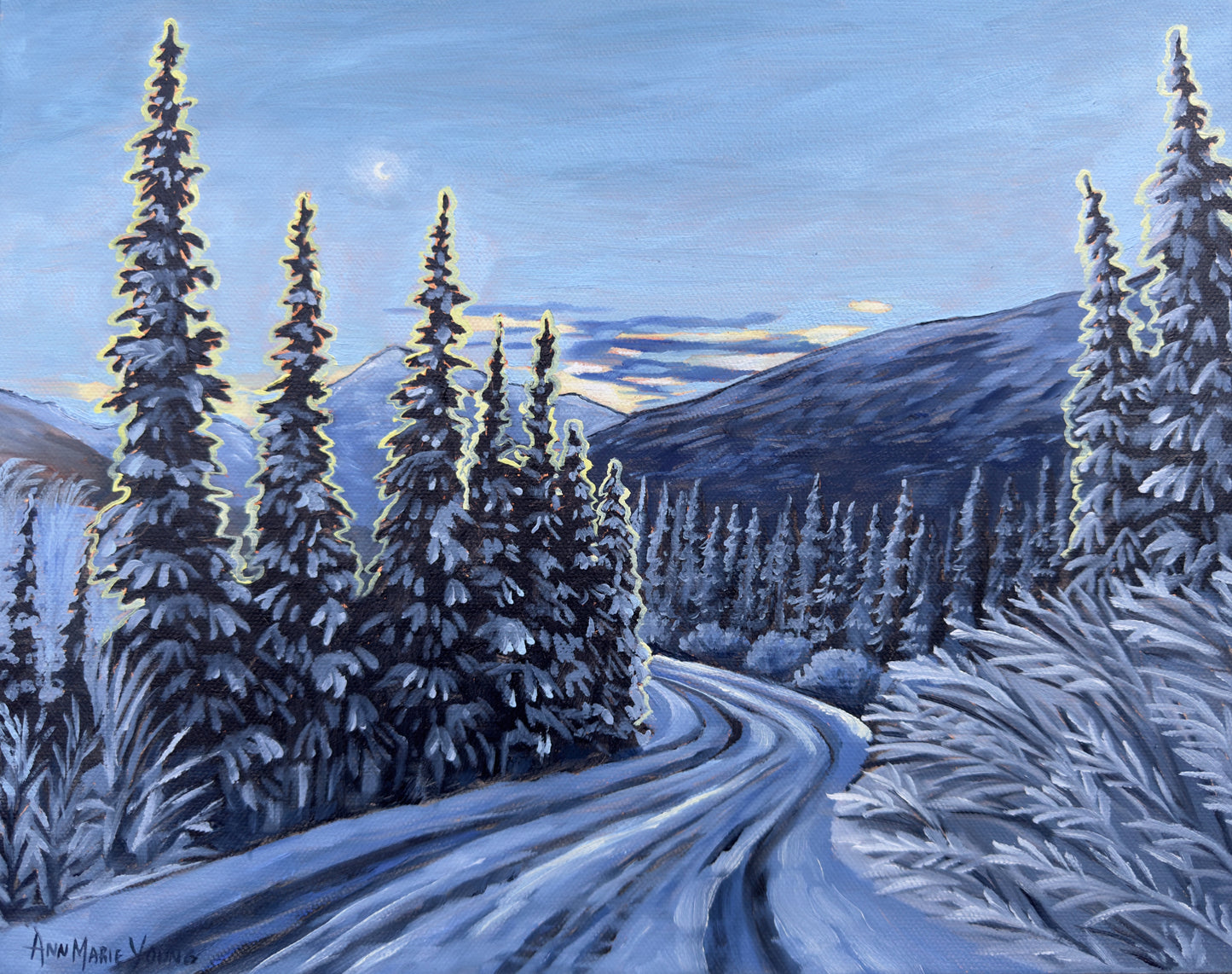 ORIGINAL "Road to Eklutna Mini" 11x14 in