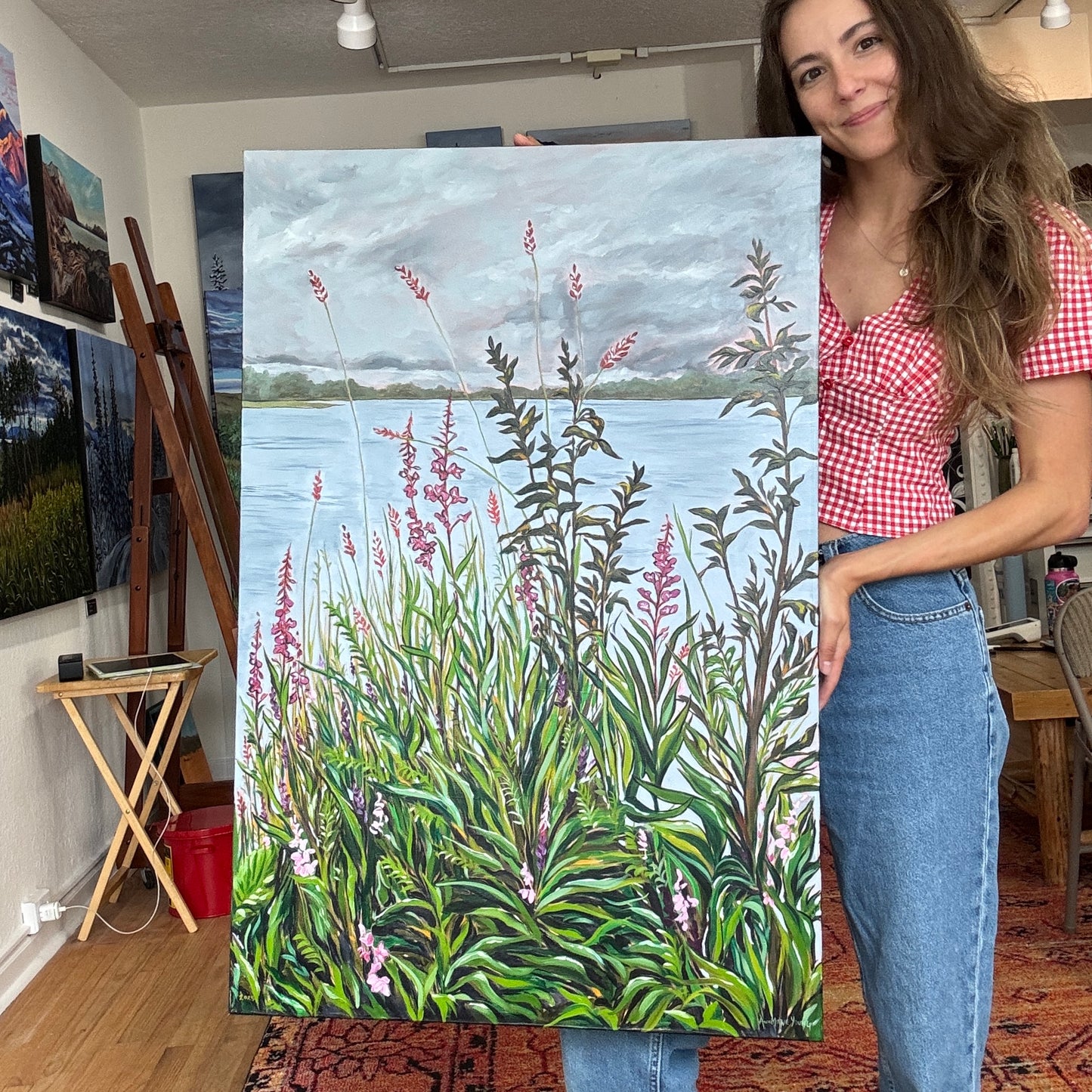 ORIGINAL "Fireweed Fluster" 24x36 in