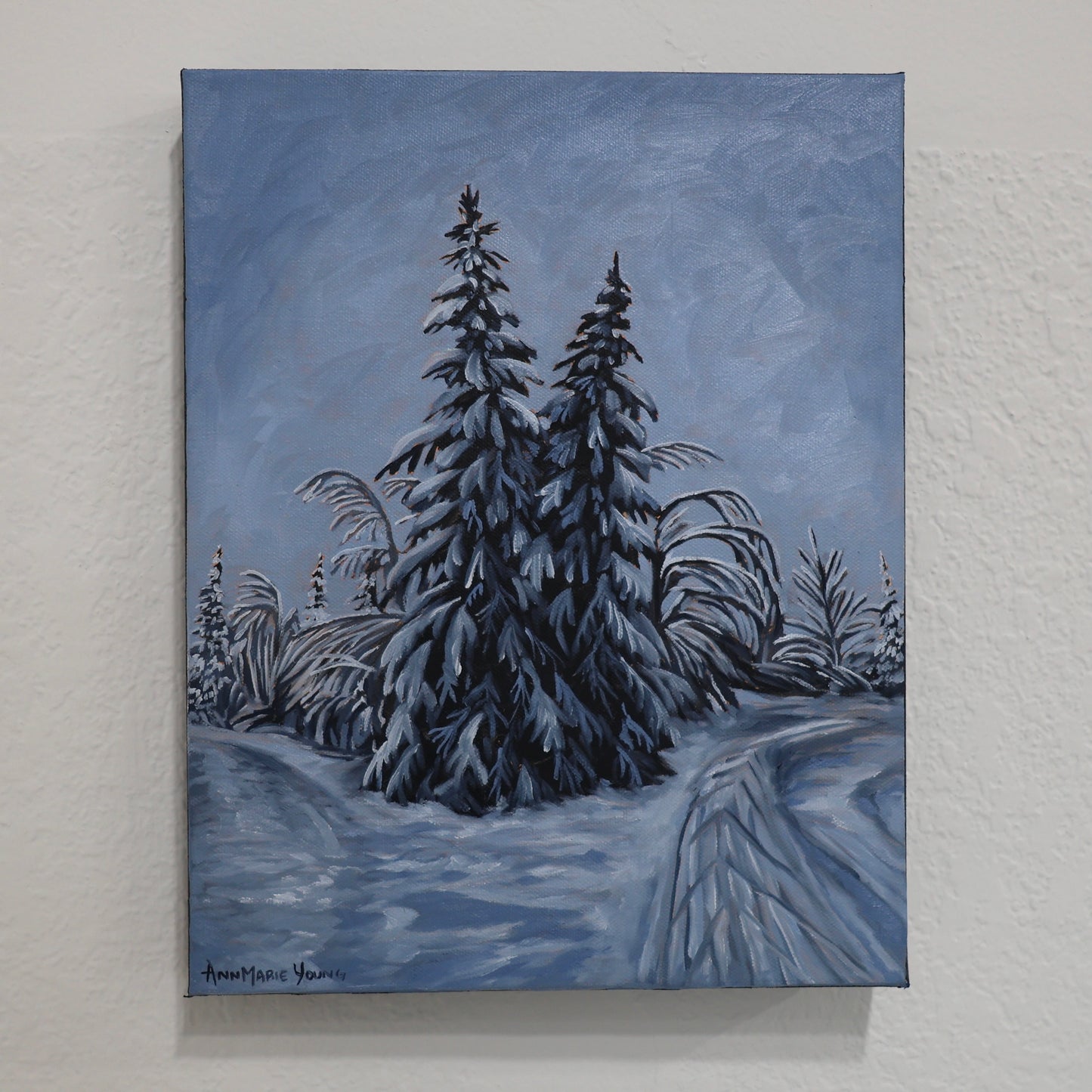 ORIGINAL "Ski Trails" 11x14 in