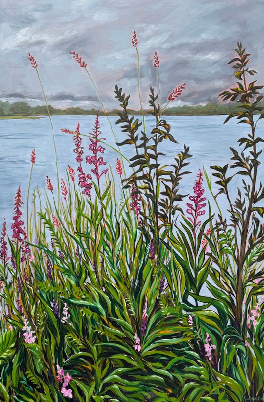 ORIGINAL "Fireweed Fluster" 24x36 in