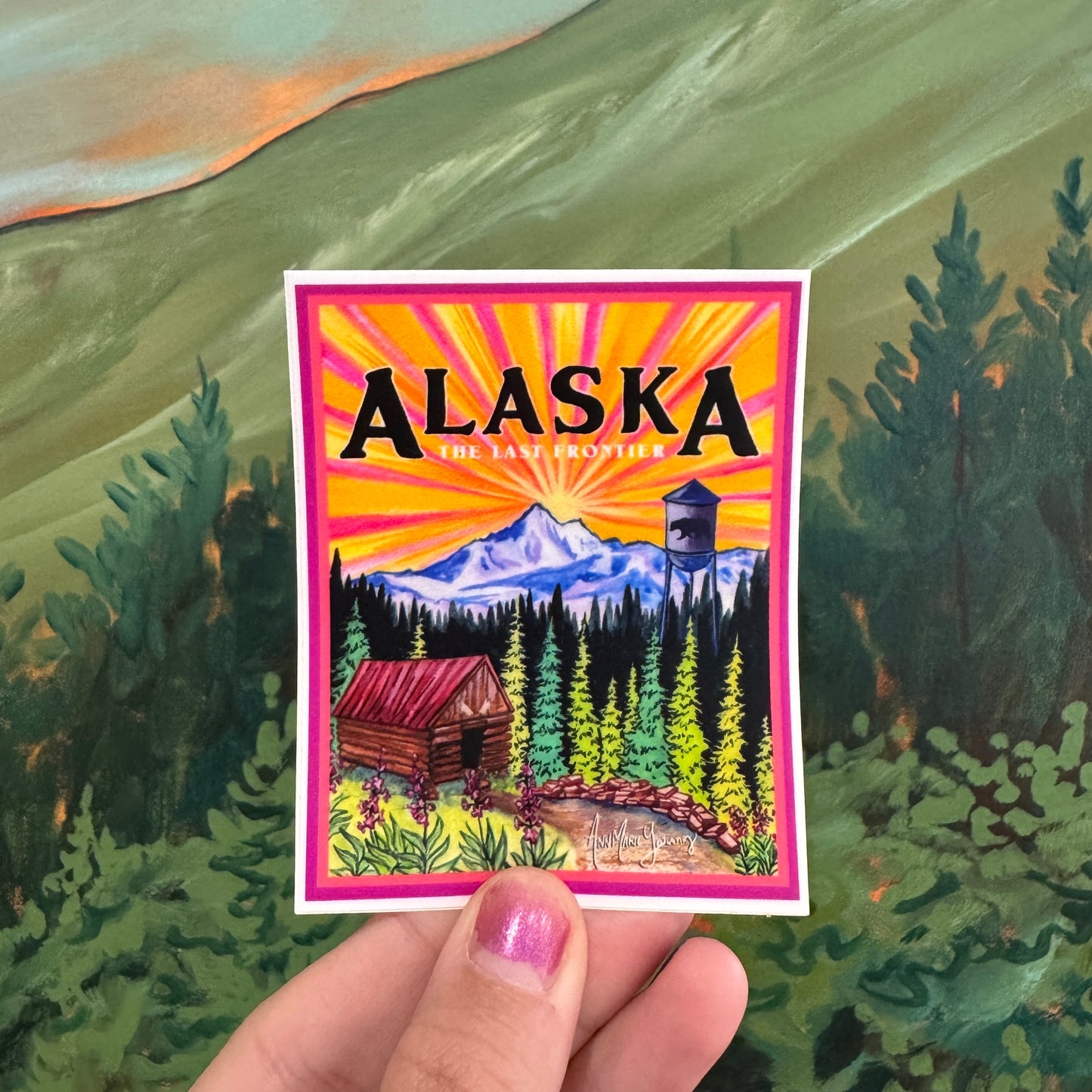Alaska Cabin Sticker
