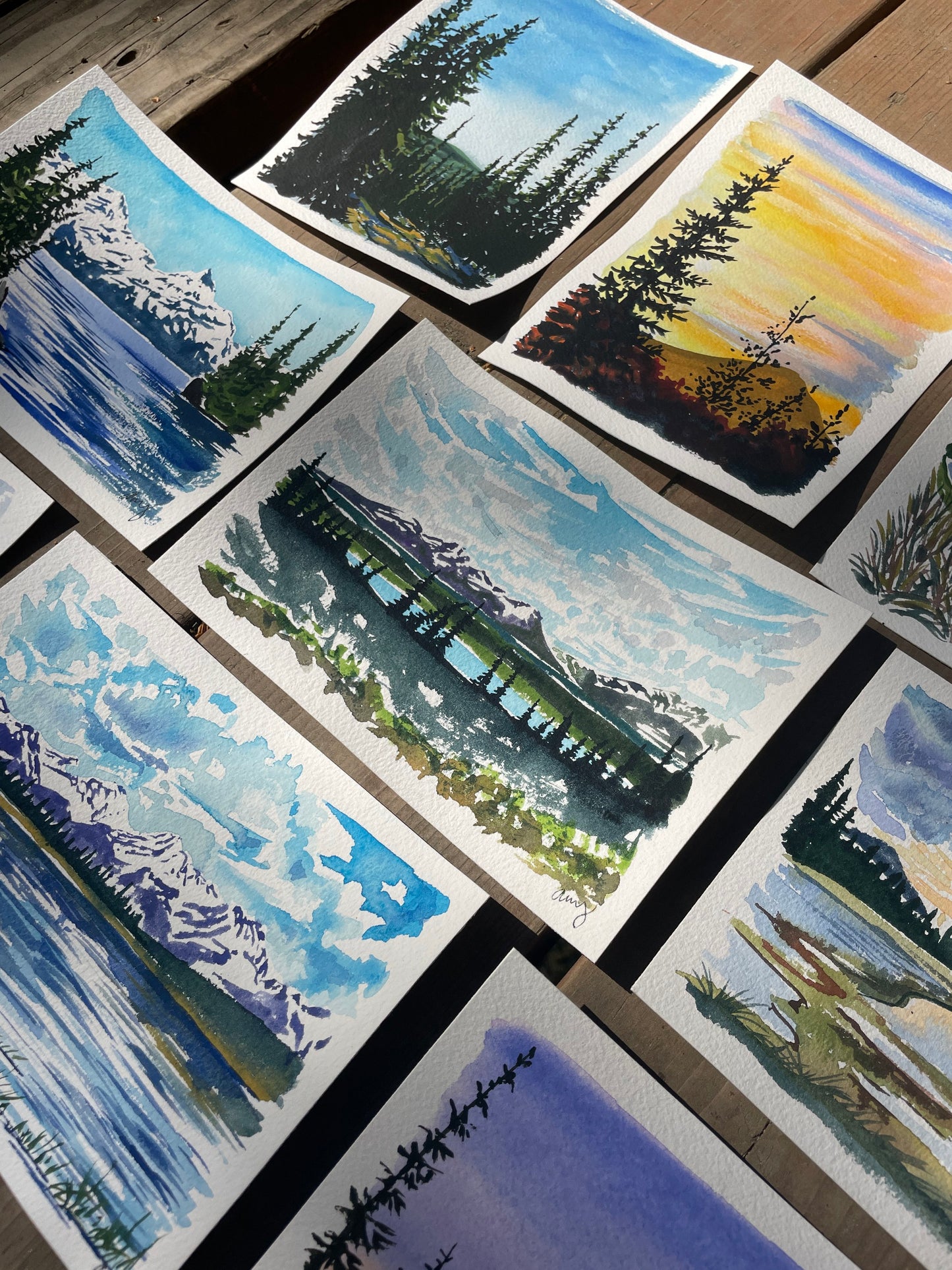 Hand-painted Alaska Postcard 2025