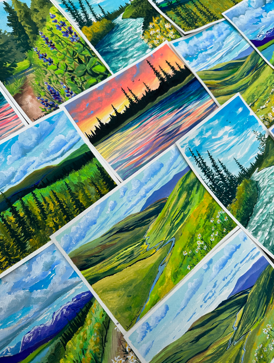 Hand-painted Alaska Postcard 2025