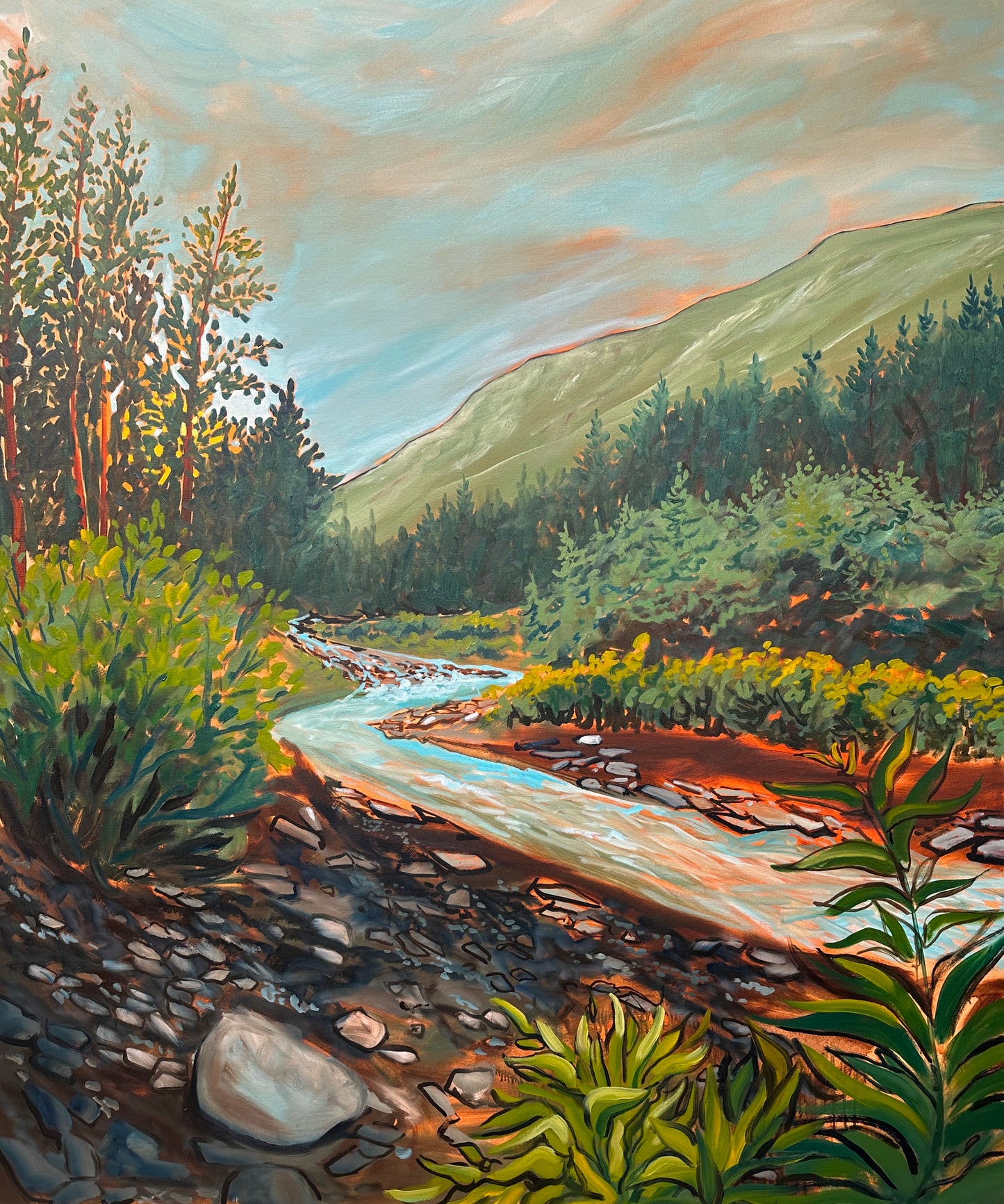 ORIGINAL "Crow Creek" 60x72 in