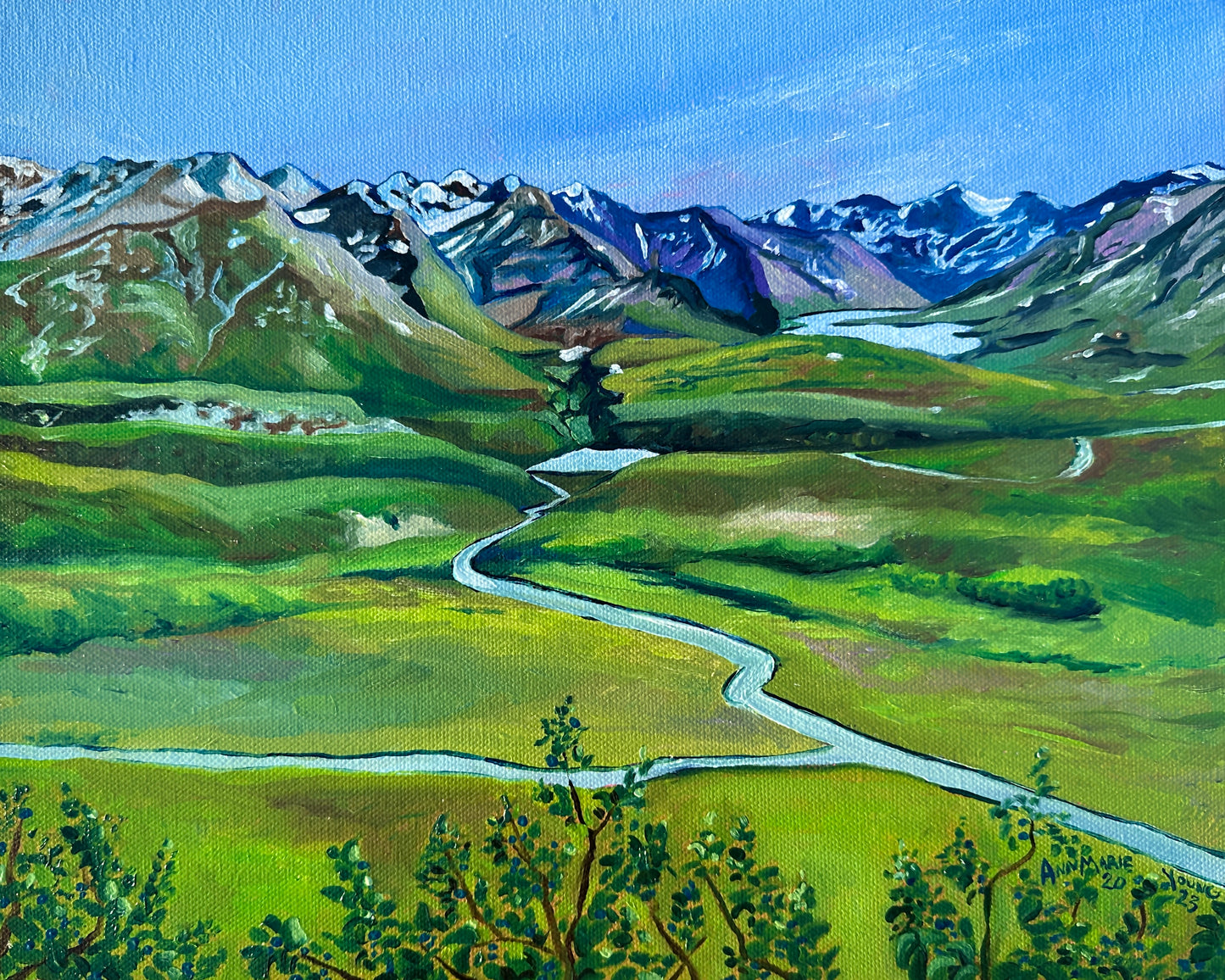 ORIGINAL "Mountain Song" 11x14 in